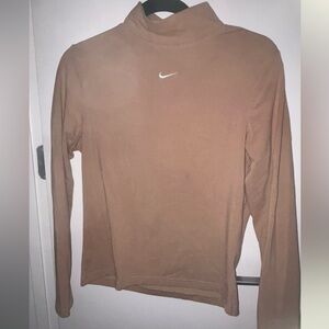 Nike Tan Mock Neck Longsleeve Shirt ✔️🤎